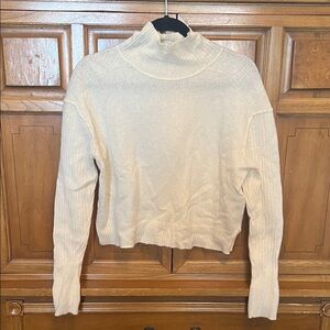 Free People Cream Cowl Neck Sweater